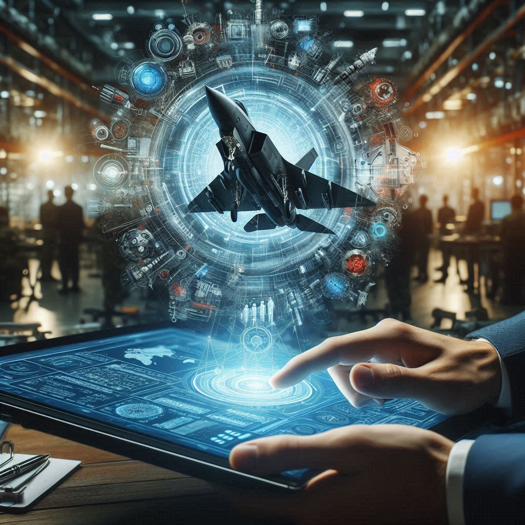 Engineer designing a new fighter aircraft